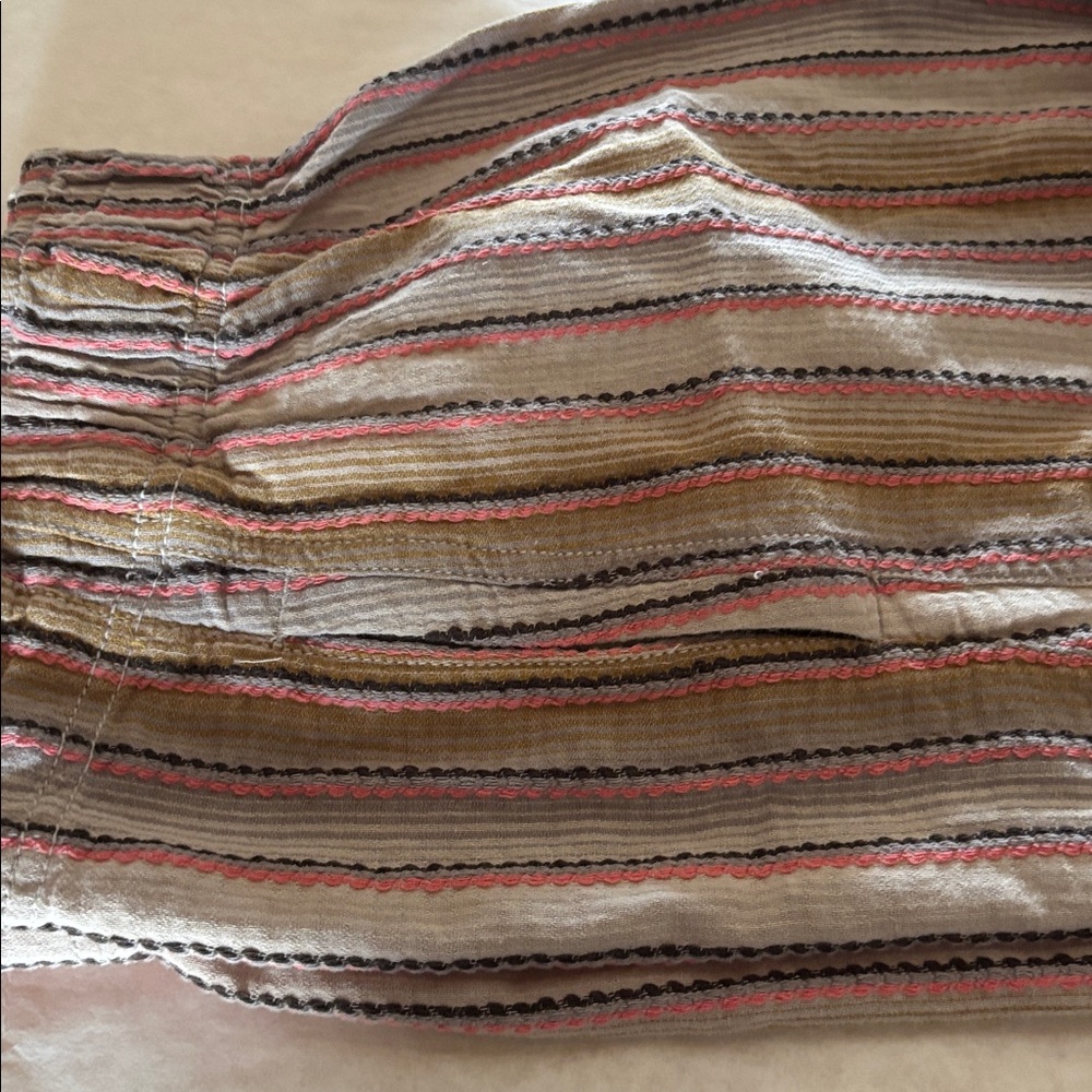 Free People Wide Leg Striped Pants in Peach, Pink & Cream - Picture 4 of 5
